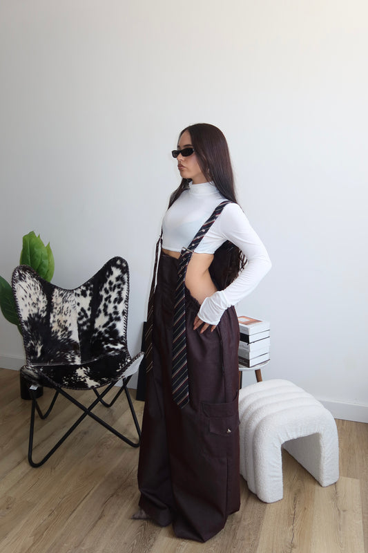 Salopette OVER FIT choco