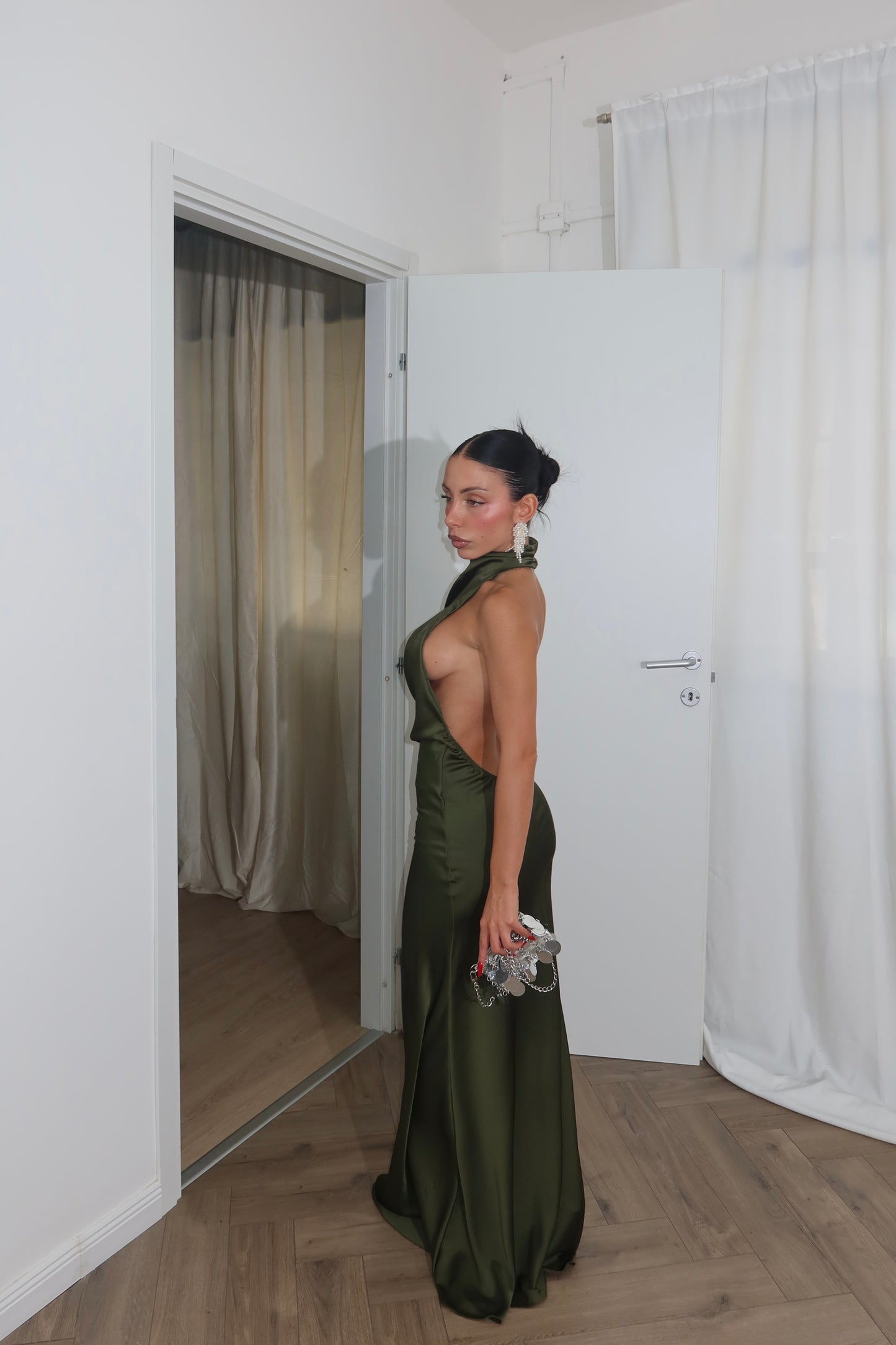 LongDress BELLE verde bottiglia