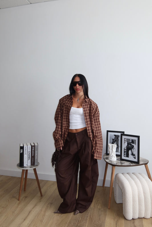 Pants MEGA BALLOON choco