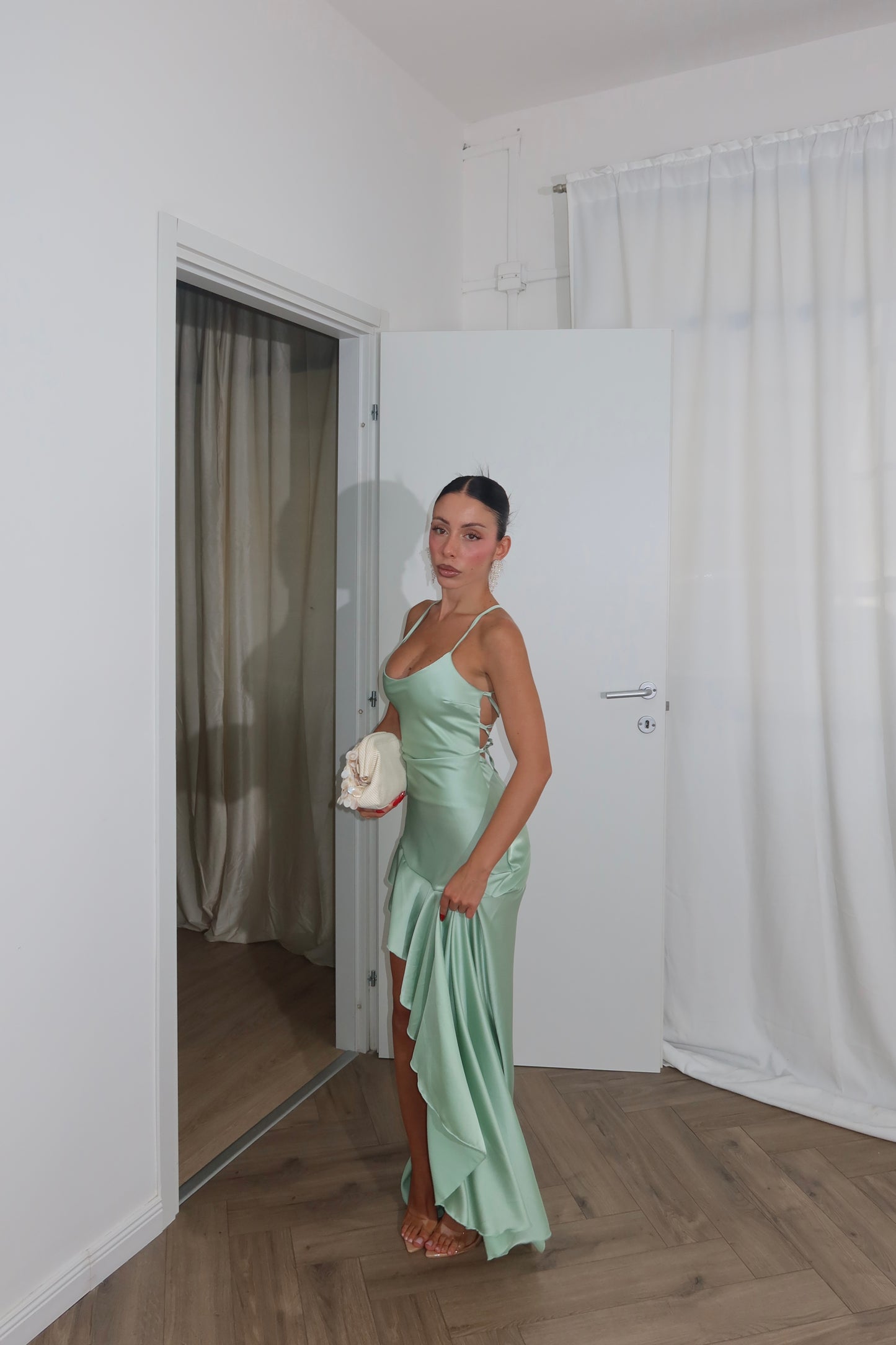 LongDress PEONIE verde menta