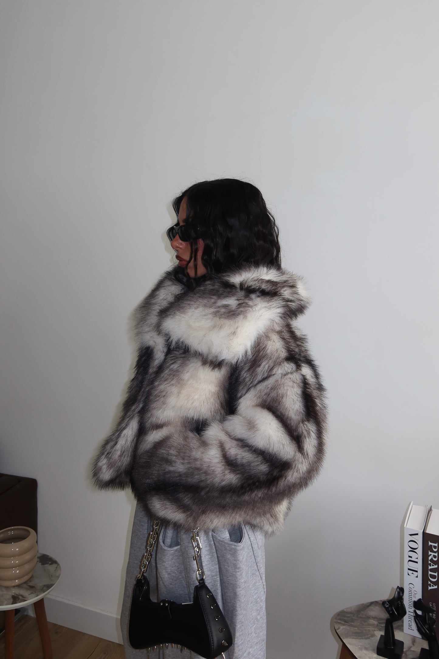 Ecofur OSLO bianco/nero