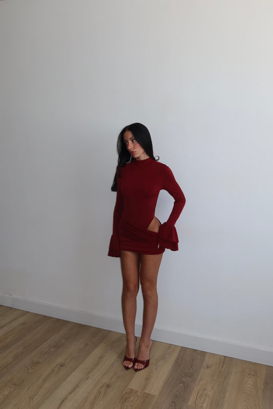 MiniDress IOLE bordeaux
