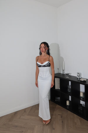 Longdress BRA nero/bianco