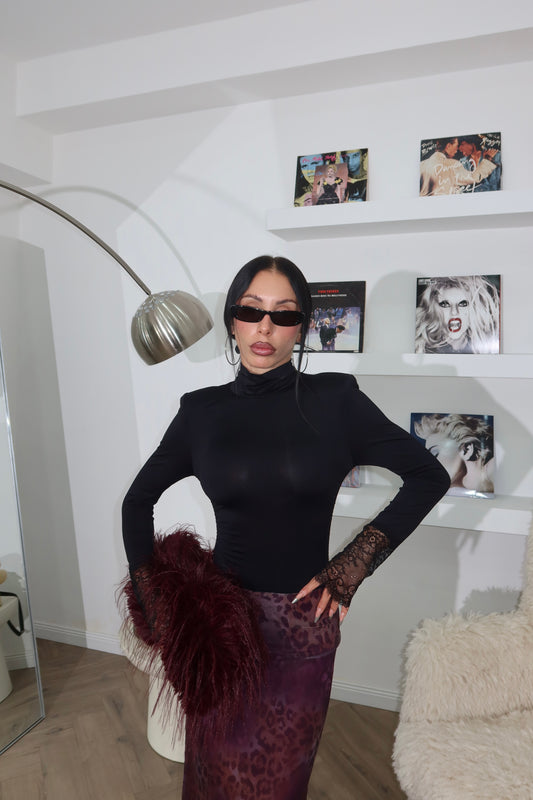 Black SNUPY bodysuit