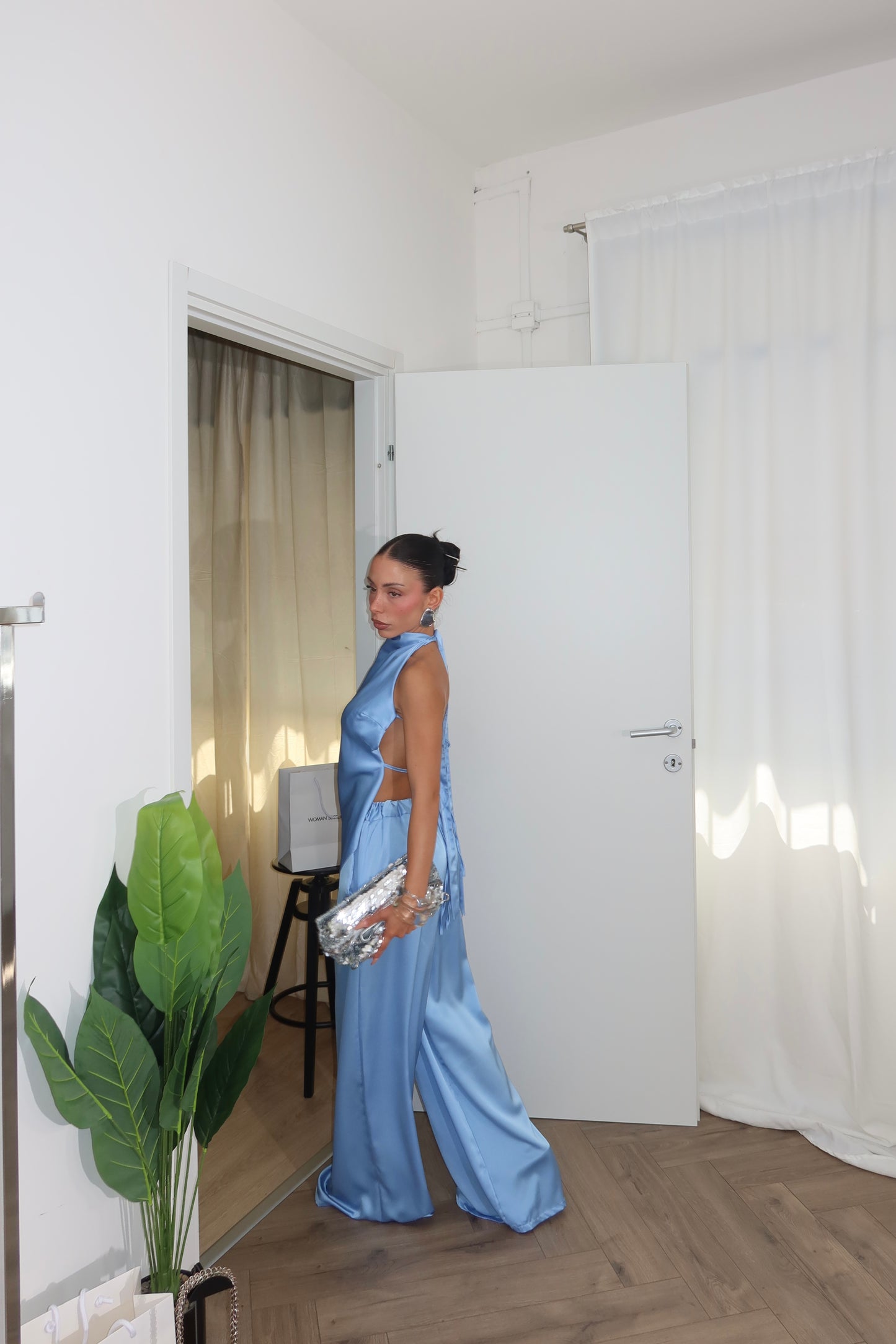 Cordset SATIN azzurro