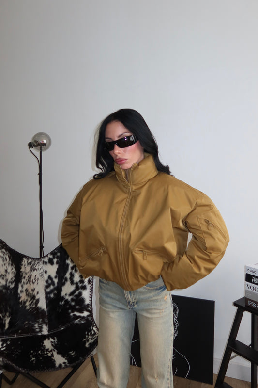 Bomber PUFFY verde cachi
