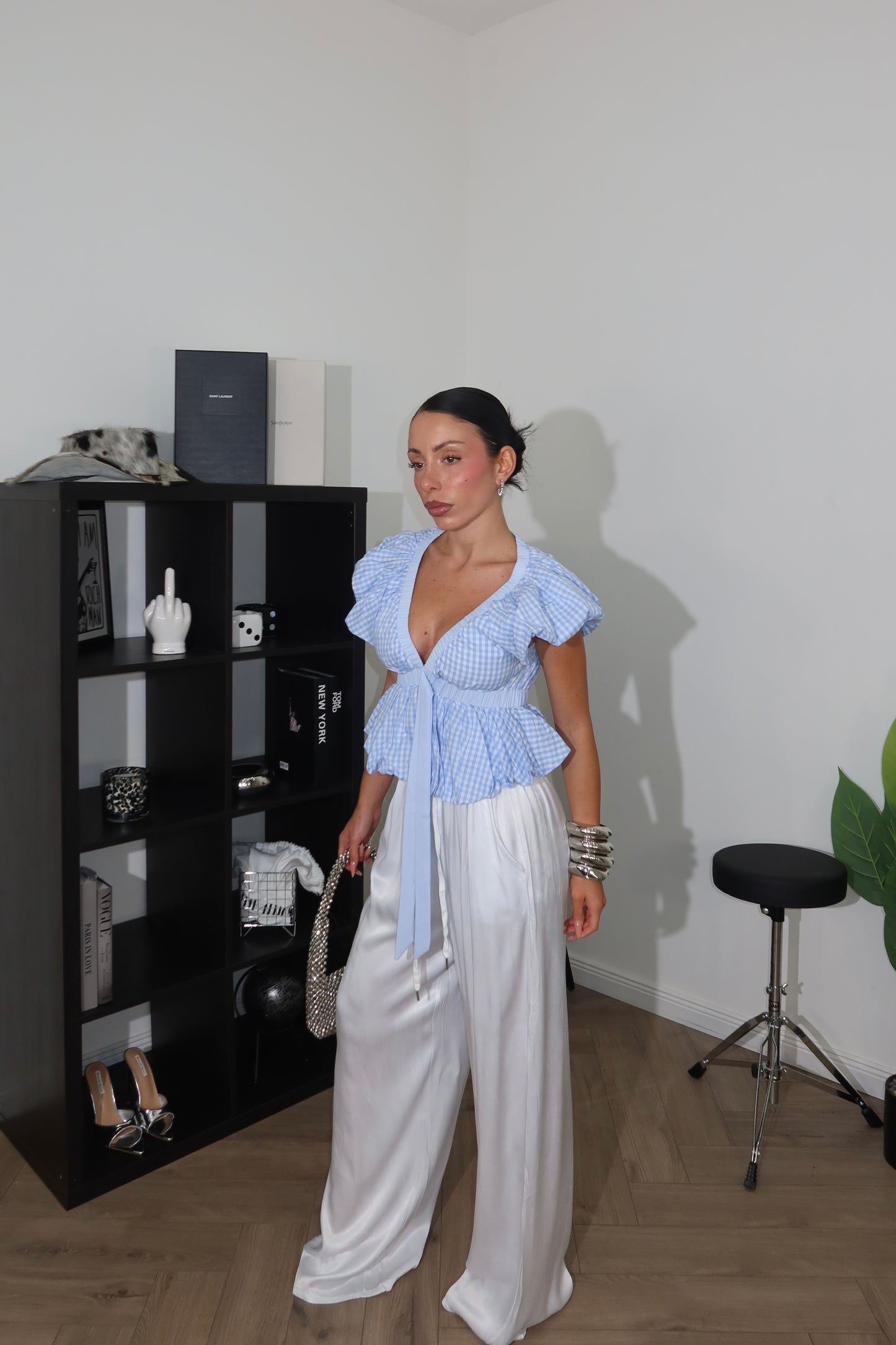 Pants SATIN bianco