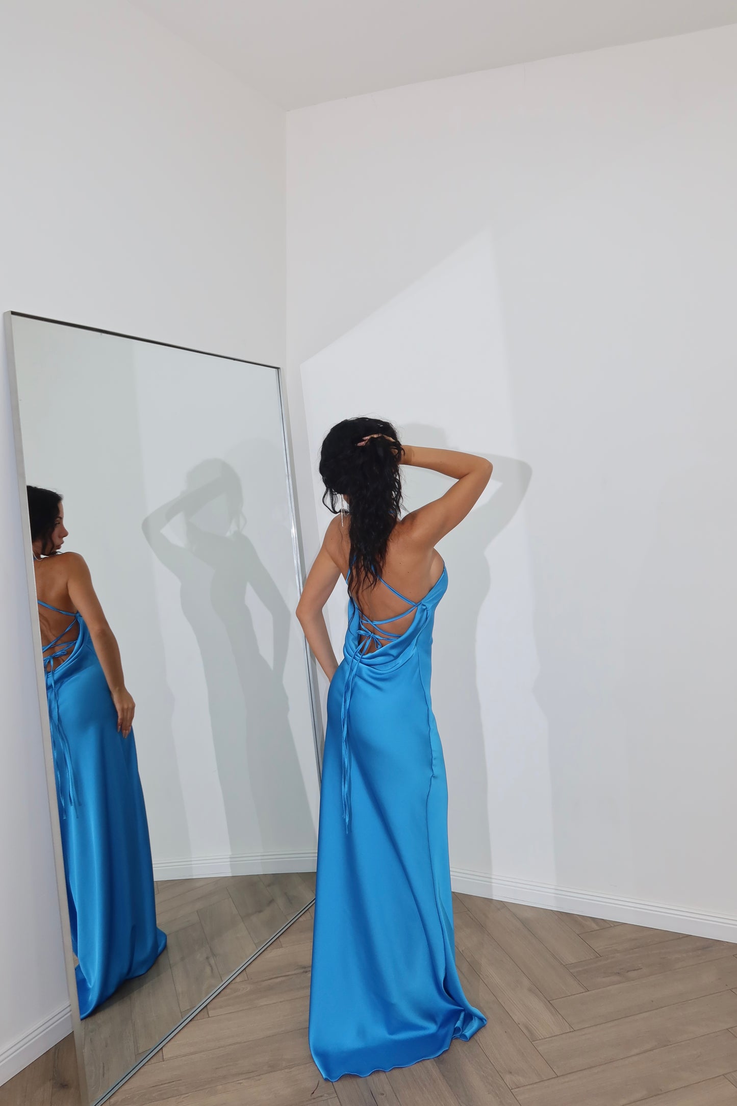 LongDress DIVINITÀ RASO turchese