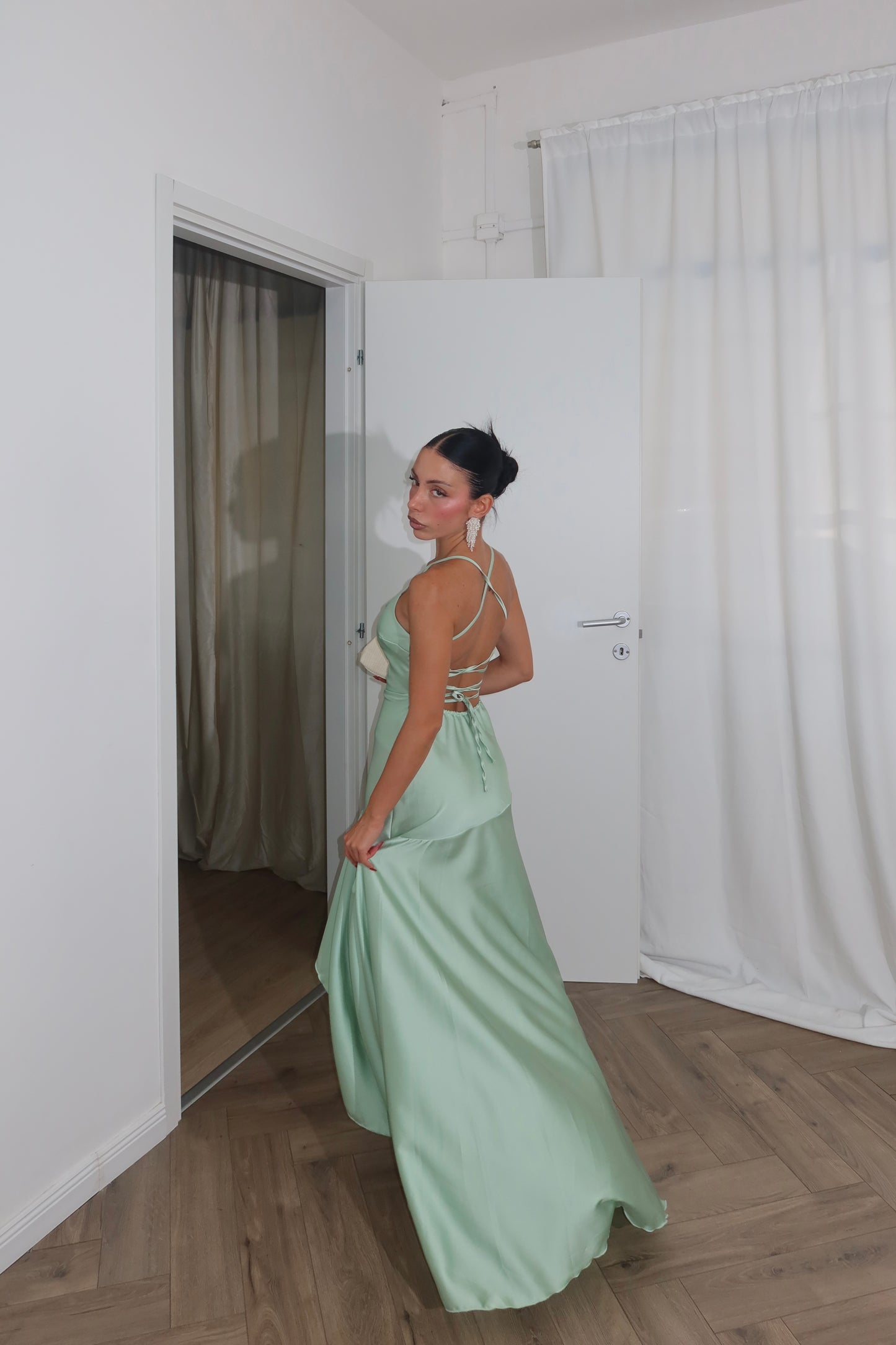 LongDress PEONIE verde menta
