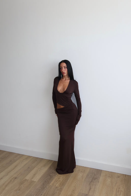 LongDress VERONIQUE choco