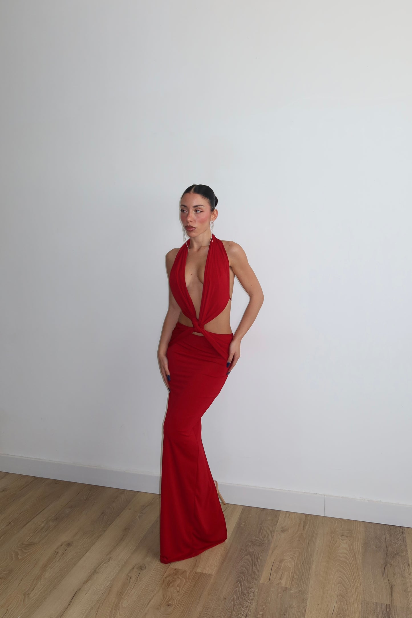 LongDress CROSS rosso