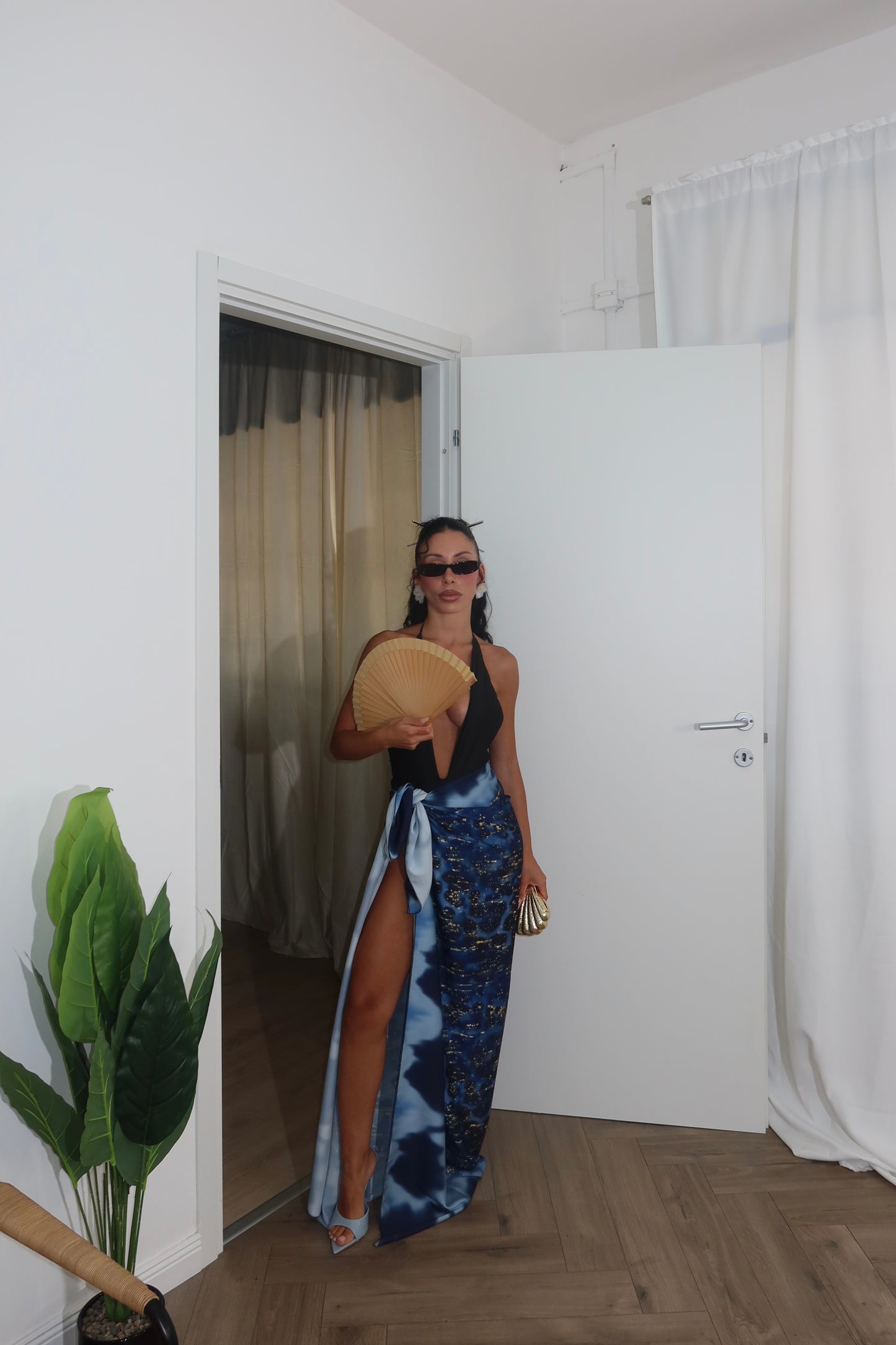 Longuette FOULARD blu