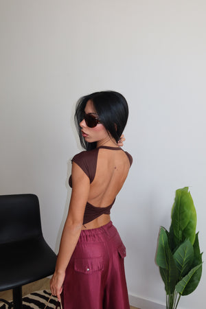 Maglia OPEN BACK choco