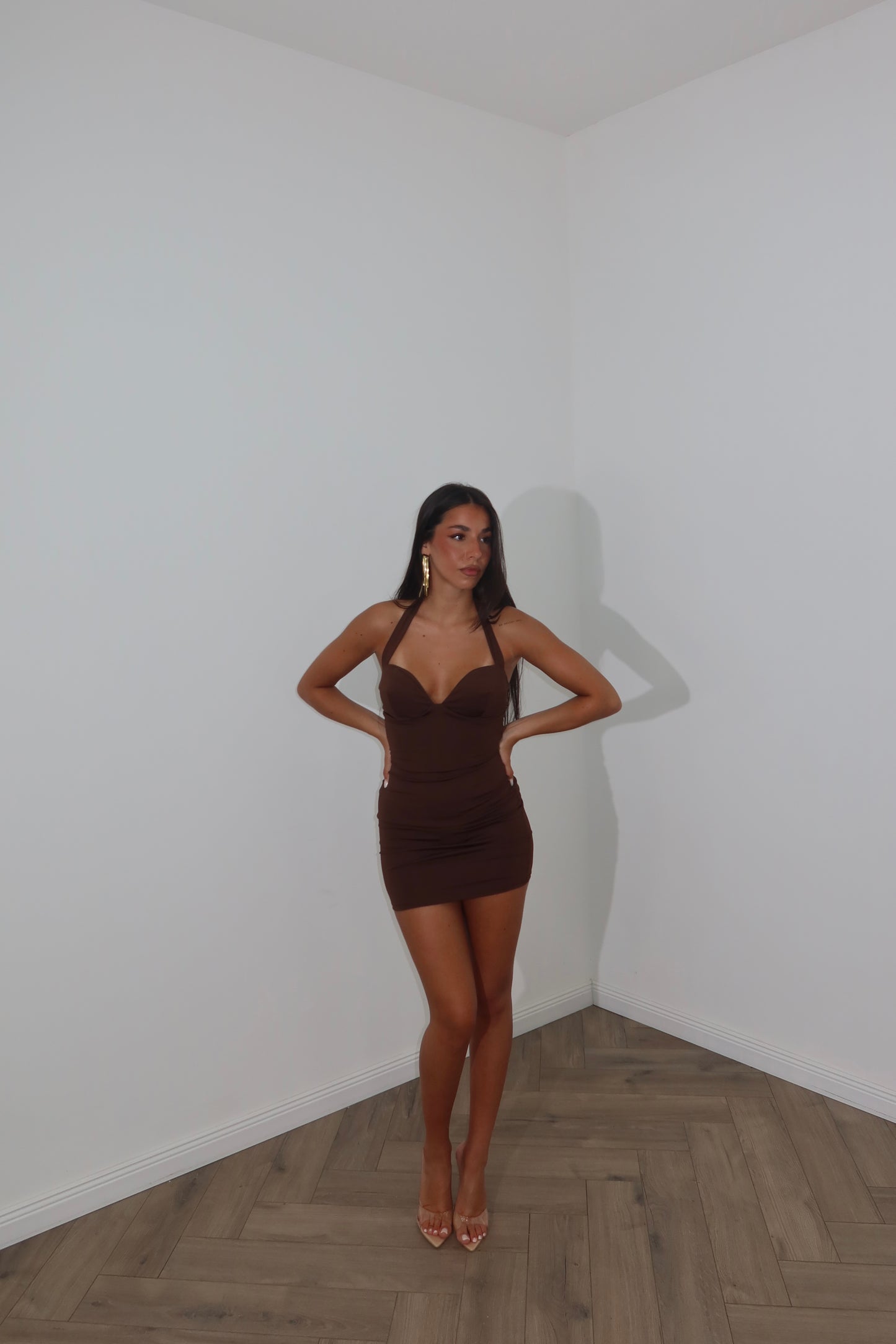 MiniDress BERNADETTE choco