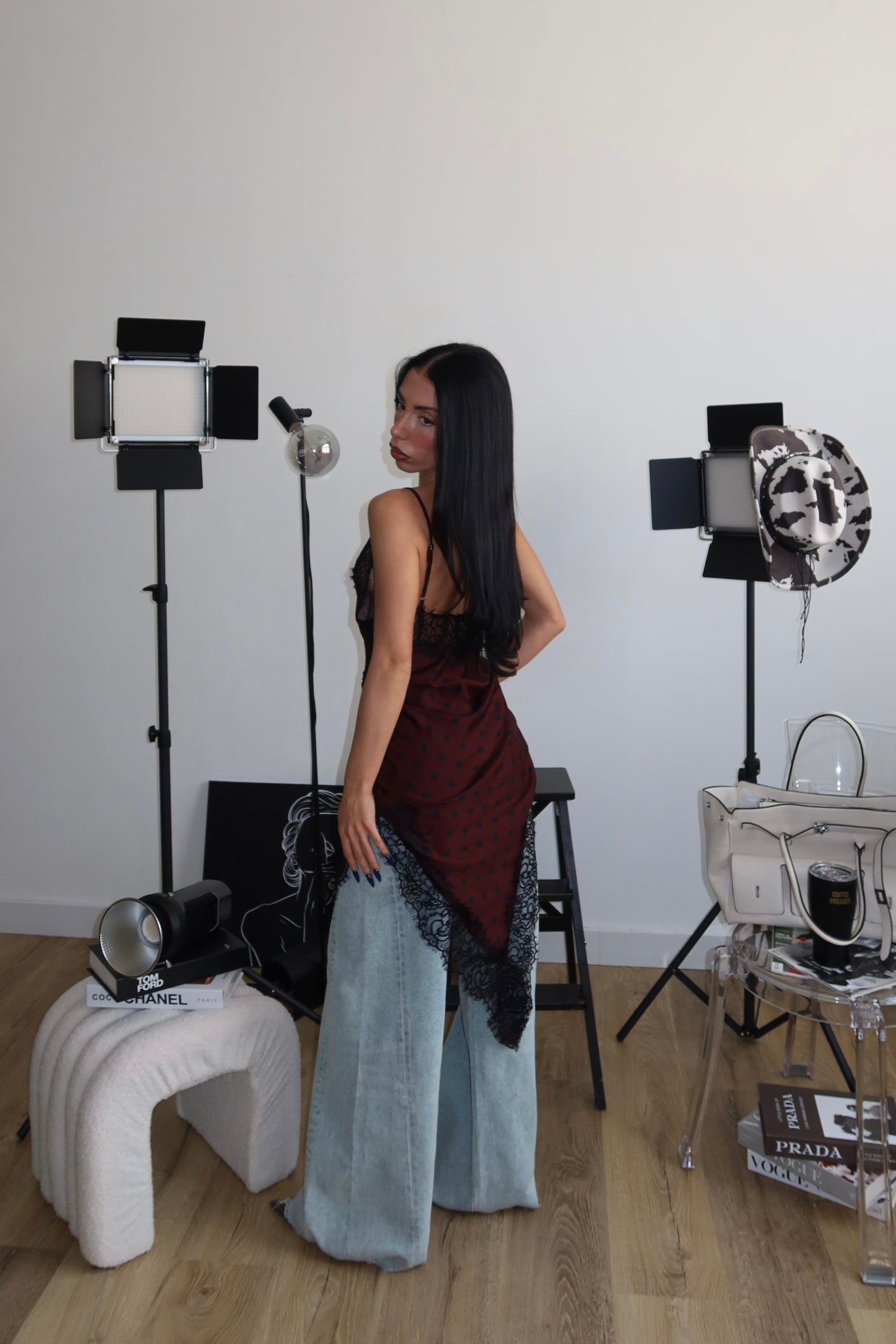 LongShirt POIS BY LUMINA bordeaux