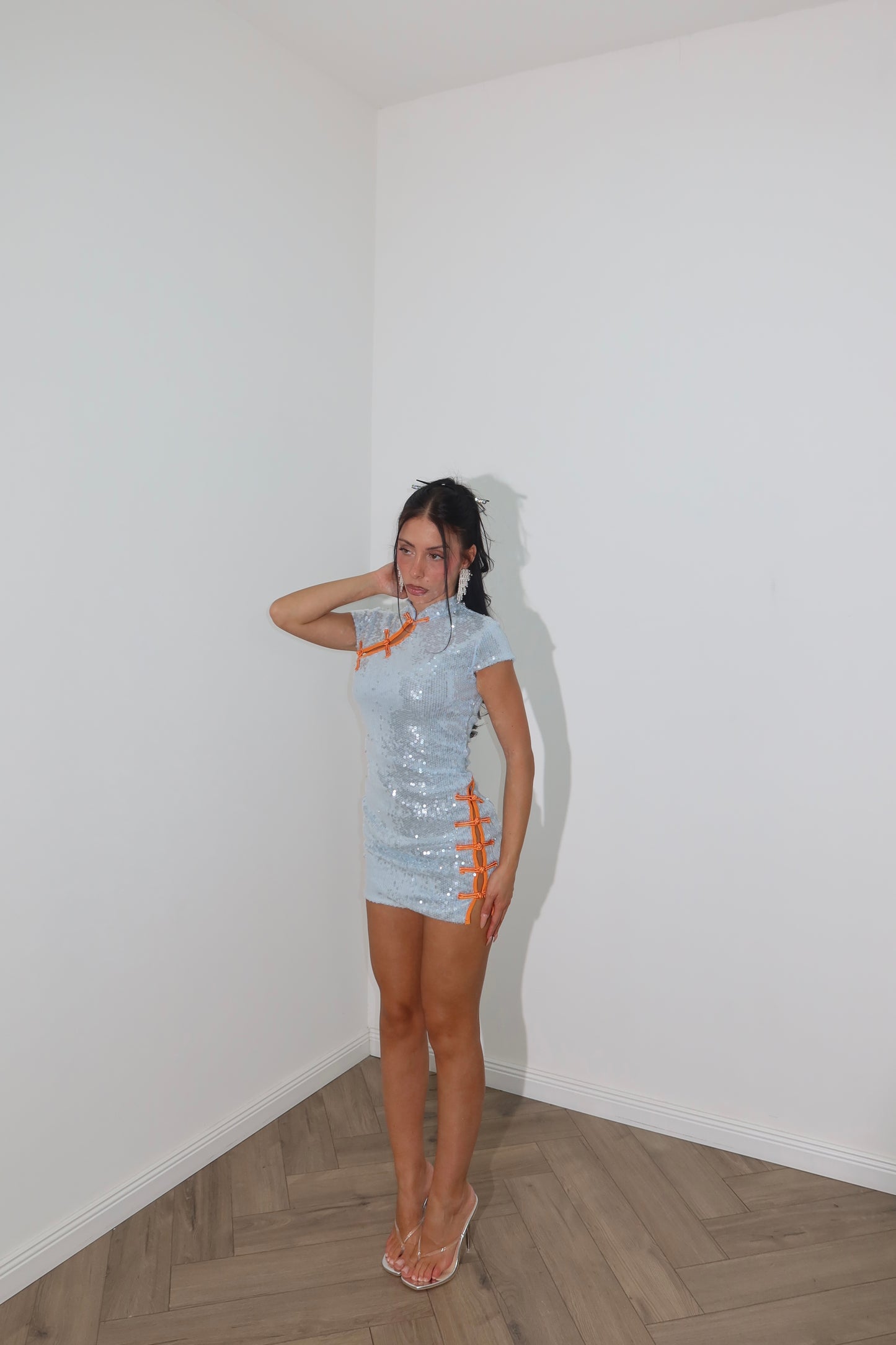 MiniDress SHINRIN PAILLETTES azzurro