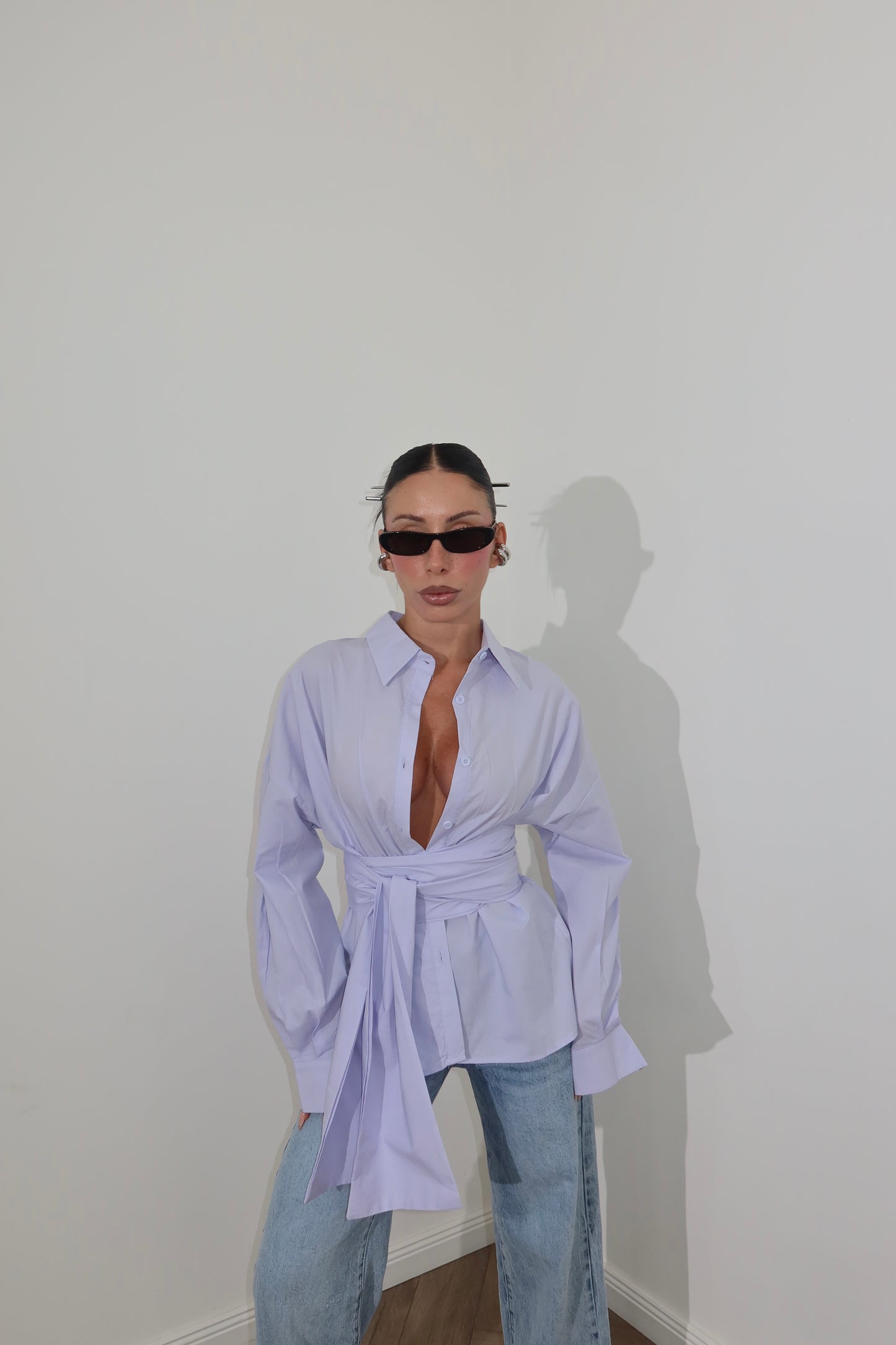 Camicia FREE BACK celeste