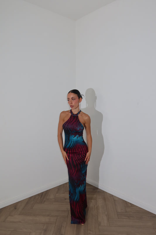 LongDress MANTRA blu/viola