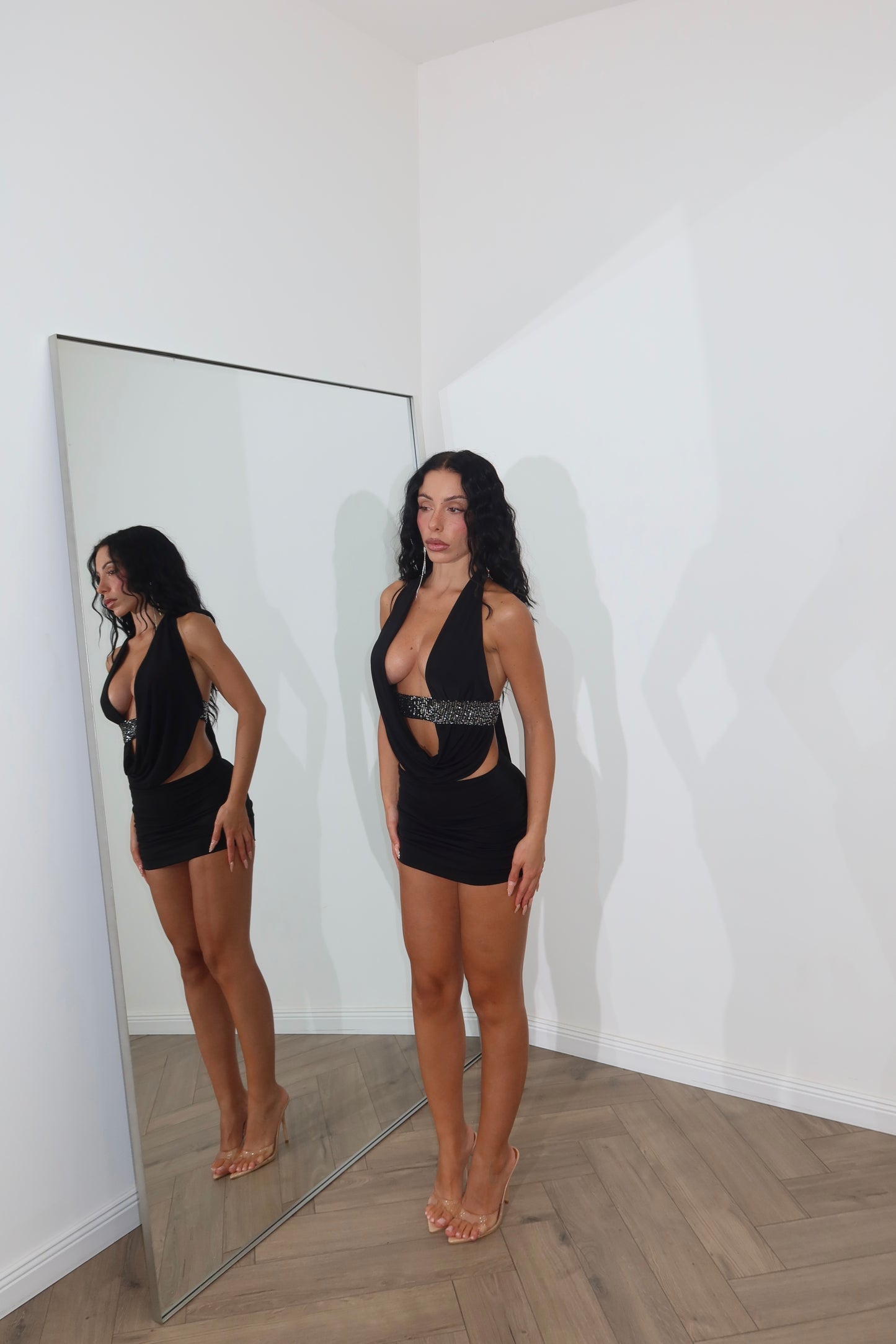 MiniDress STRASS nero