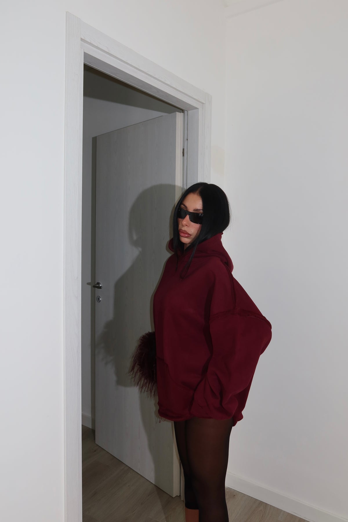 Felpa MAN bordeaux