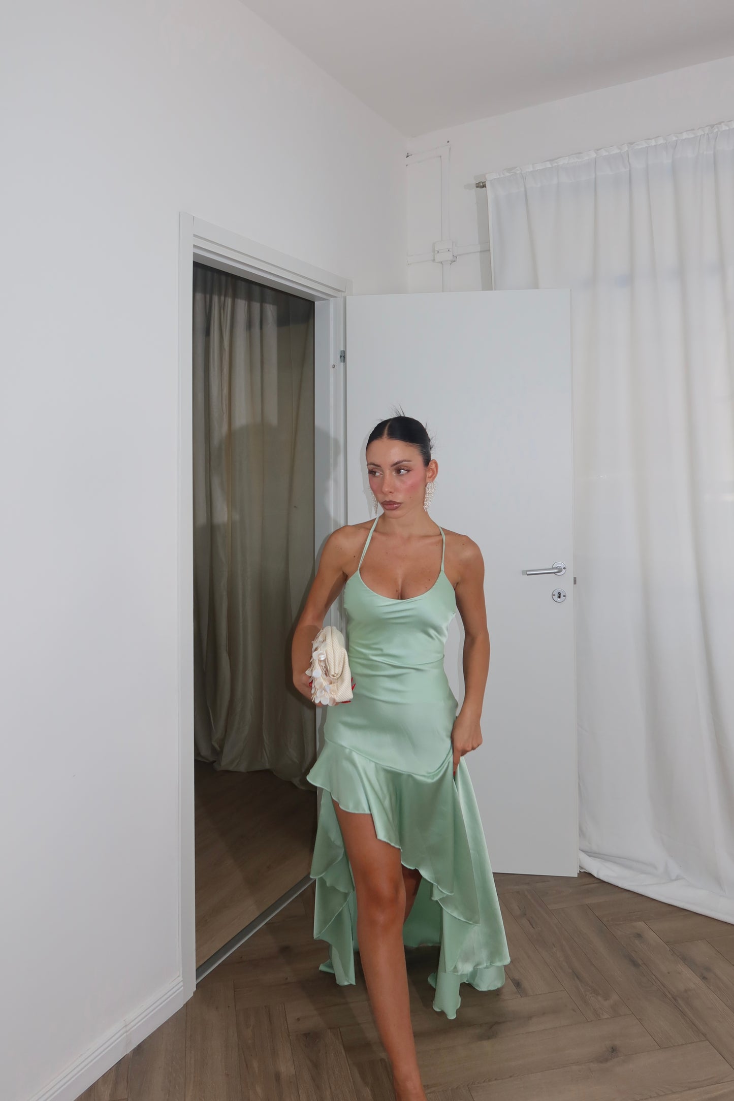 LongDress PEONIE verde menta