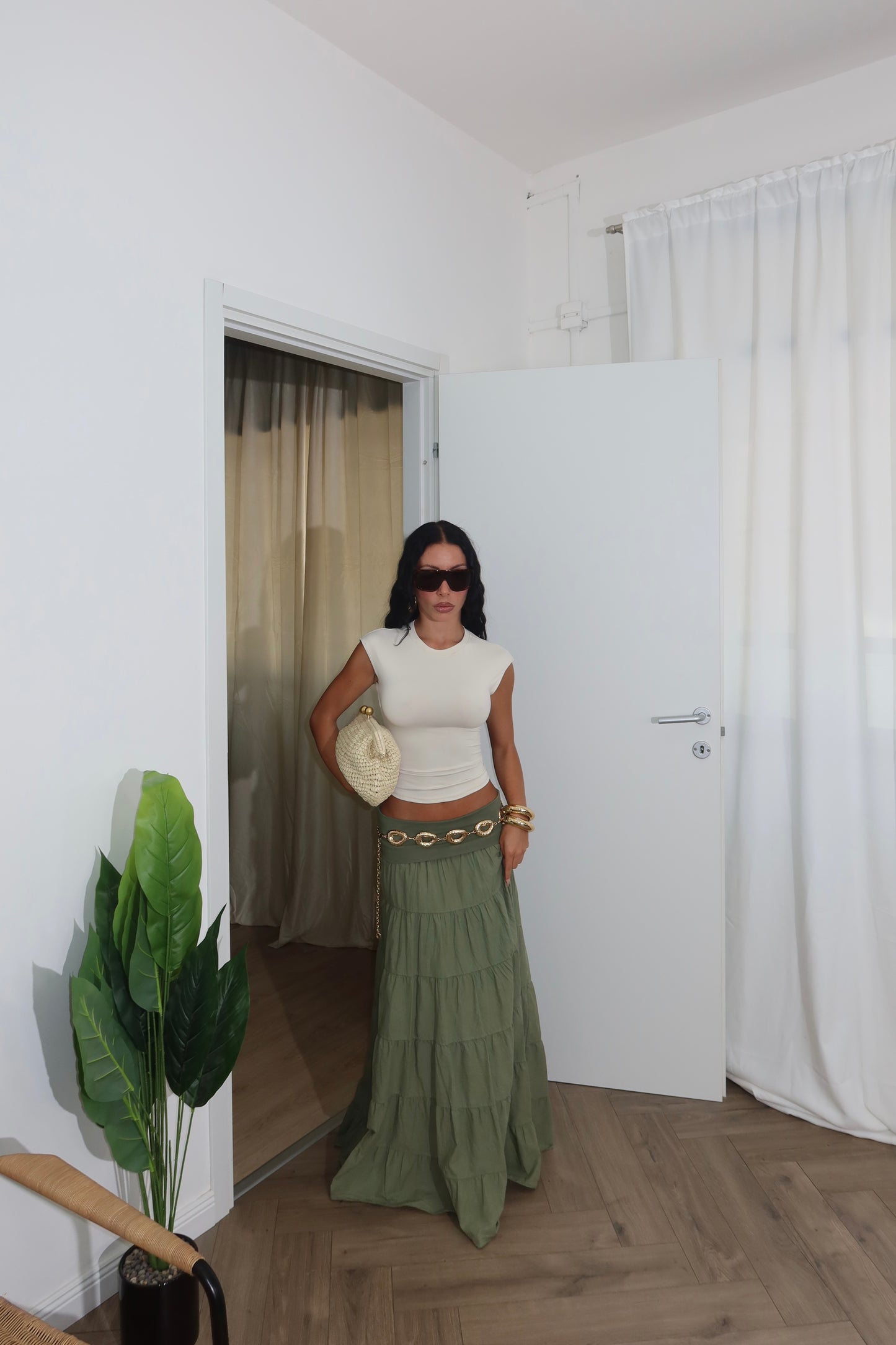 Gonna RAMONA verde militare