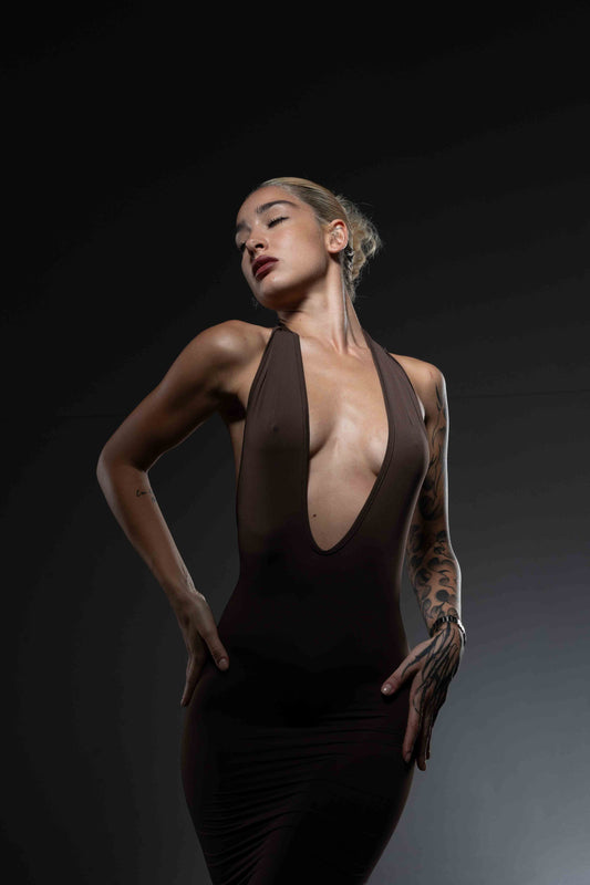 VESTITO UNDRESSED MARRONE