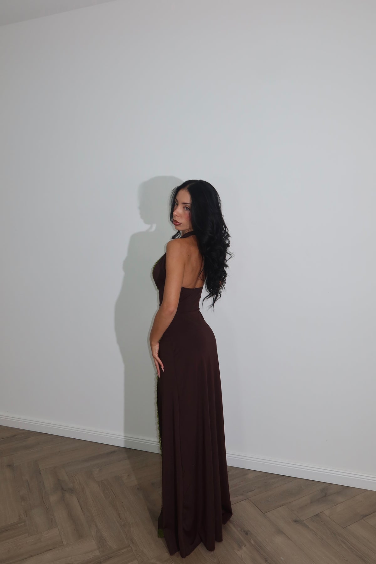 LongDress GREY’S choco/verde