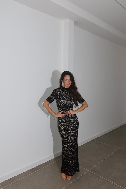 SUNDAY Dress black/nude