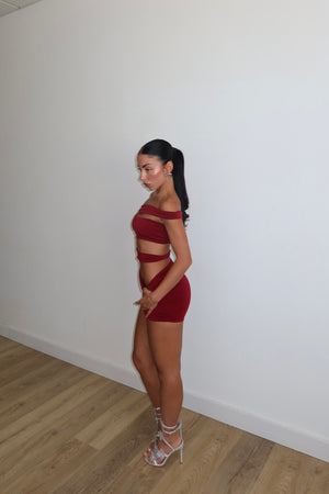 MiniDress MARGOT bordeaux