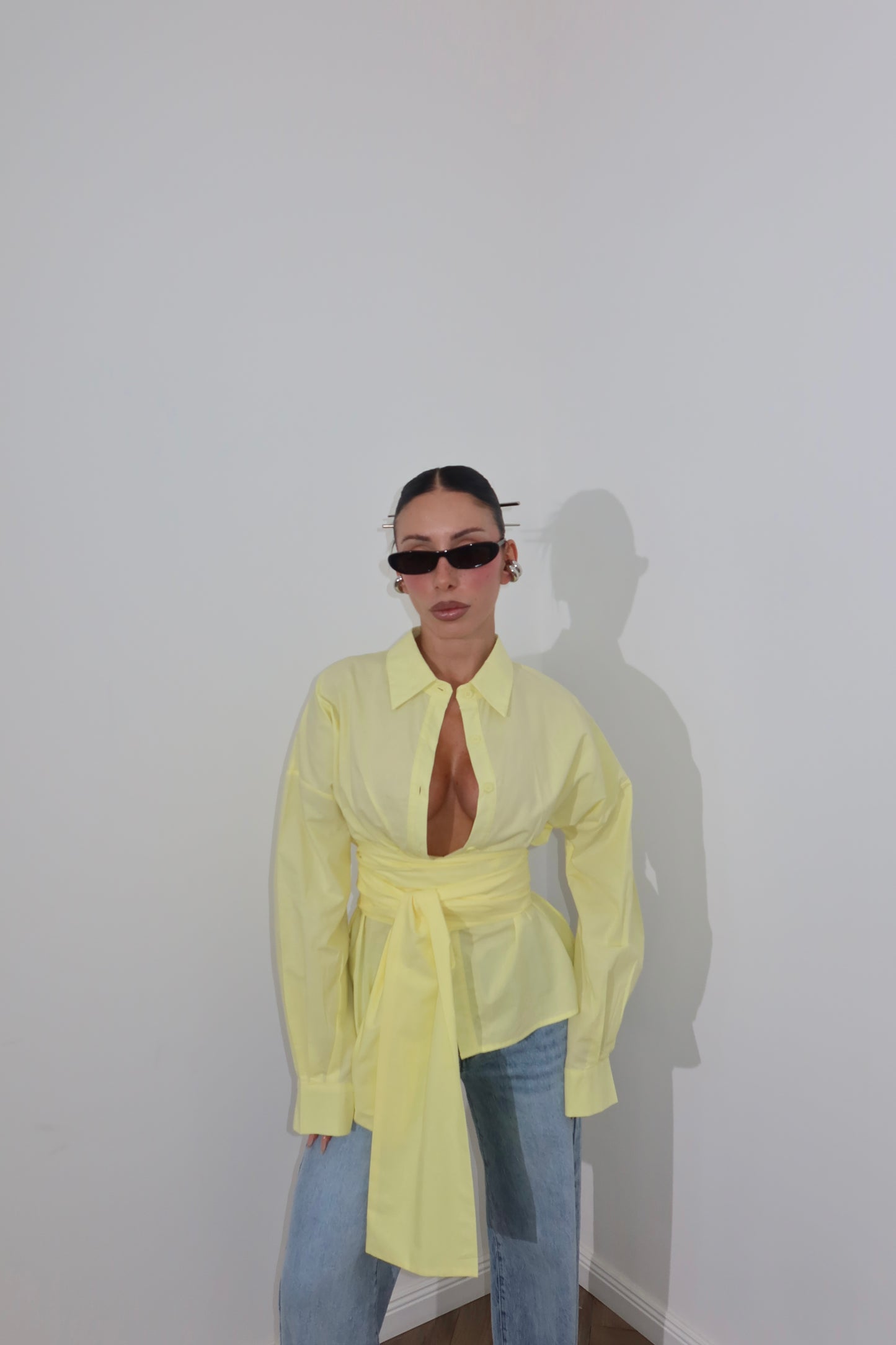 Camicia FREE BACK gialla