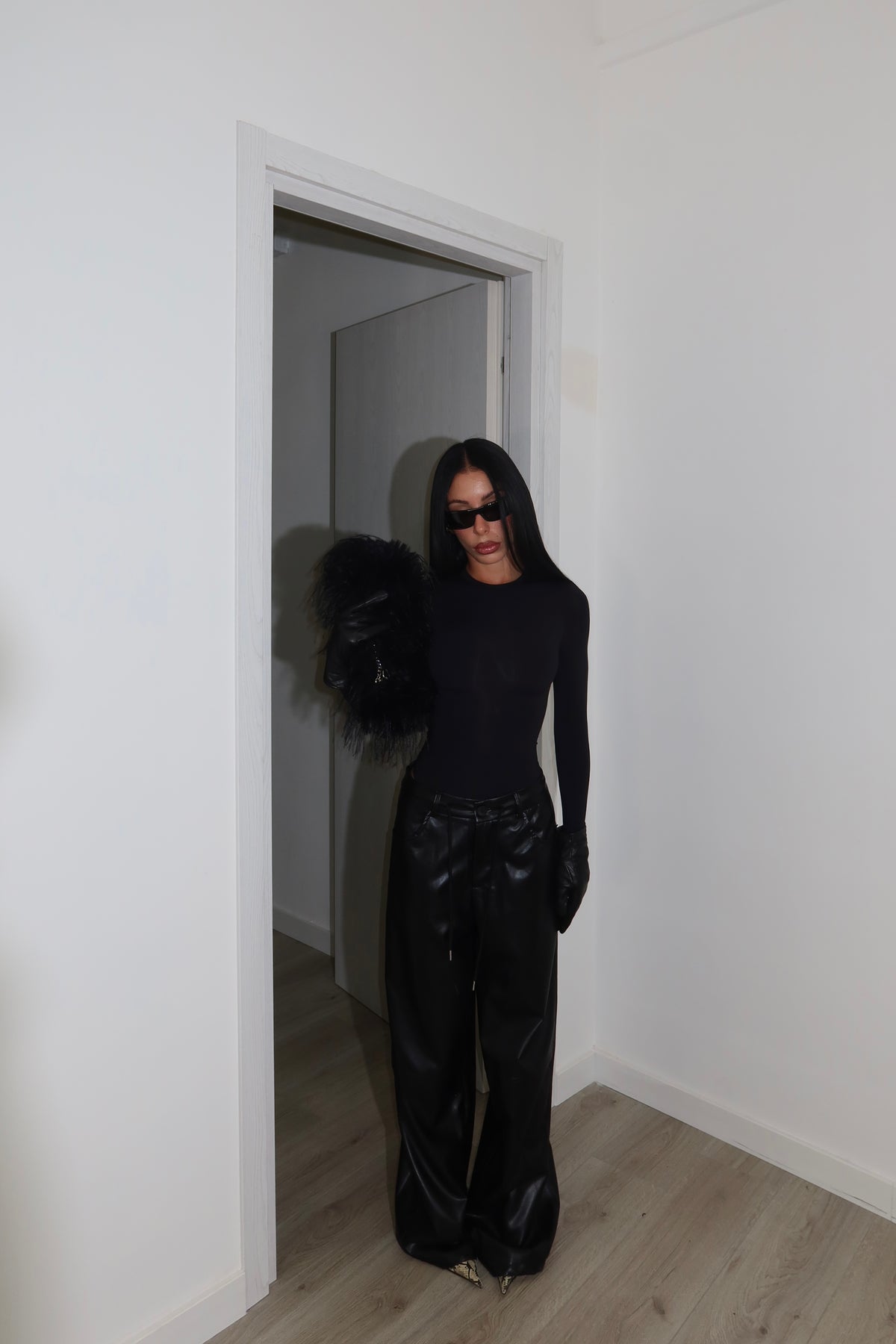 Pants LESSY nero pelle