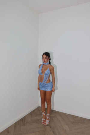 MiniDress UP AND DOWN azzurro