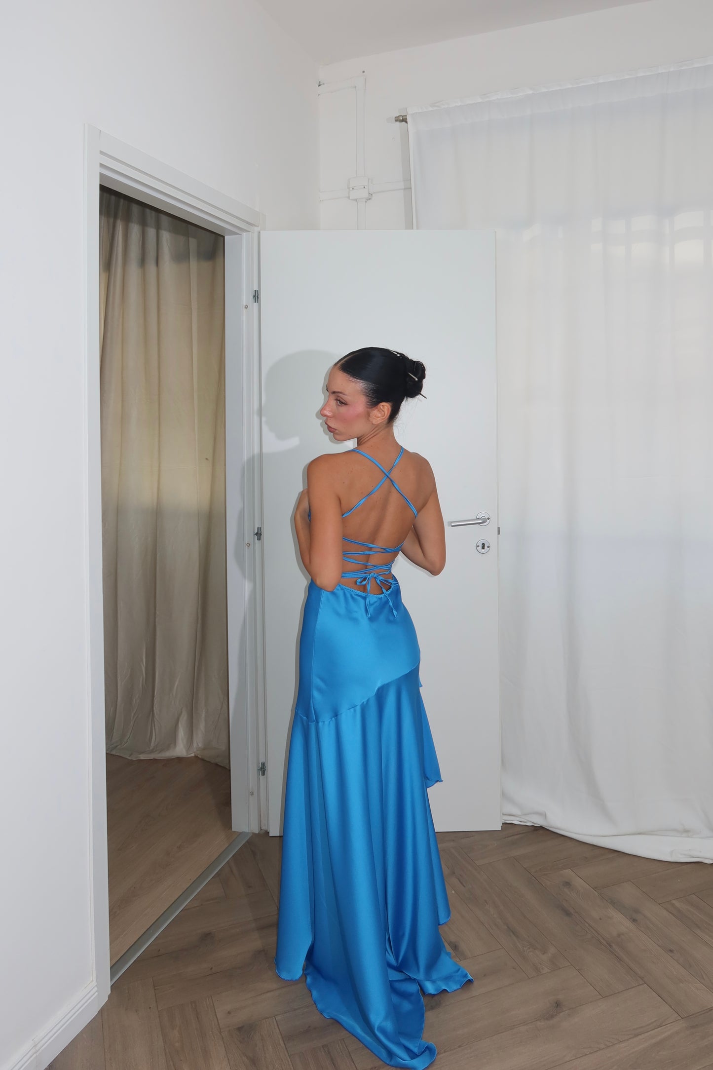 LongDress PEONIE azzurro