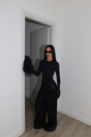 Pants LESSY nero pelle