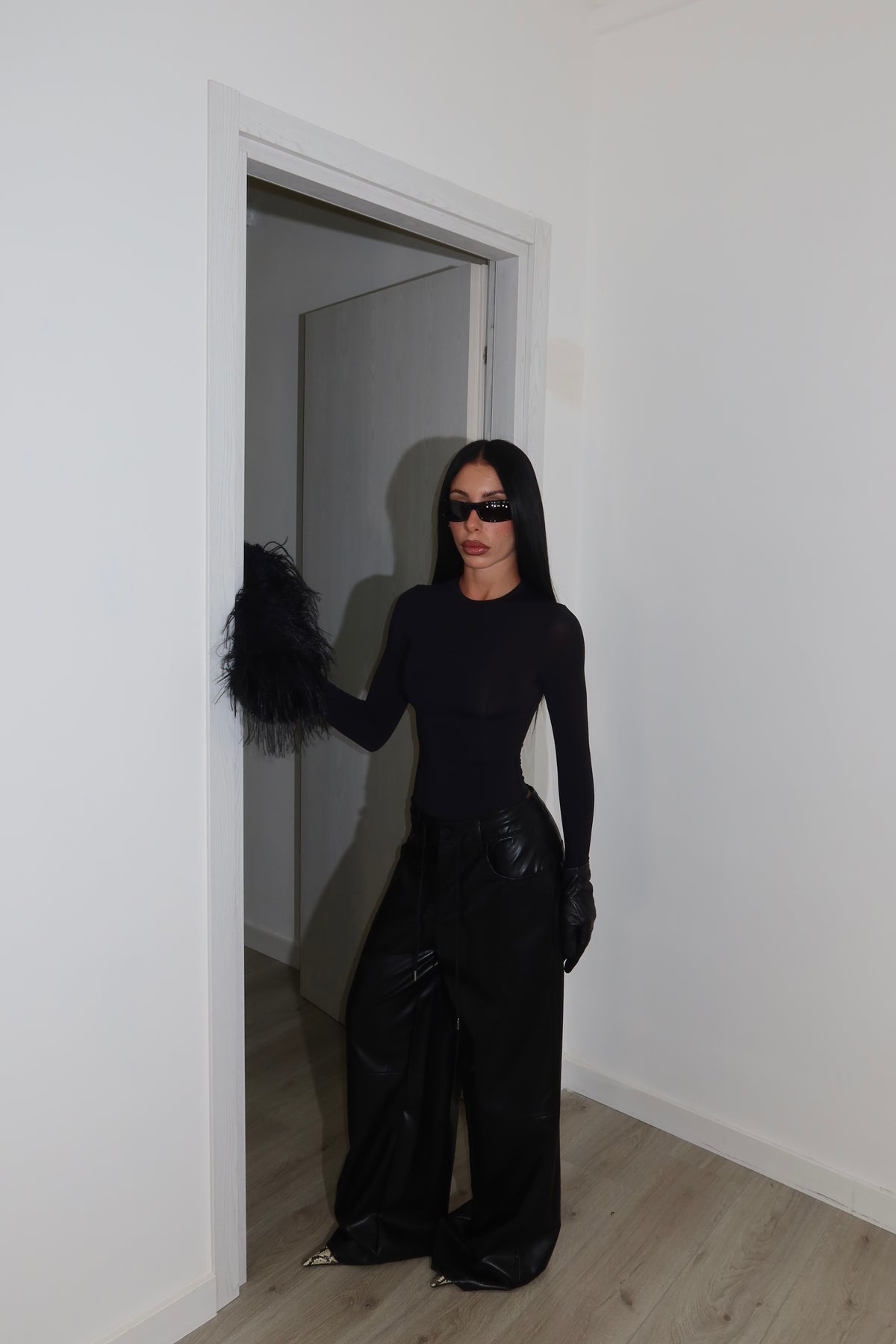 Pants LESSY nero pelle