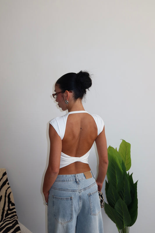 Maglia OPEN BACK bianca
