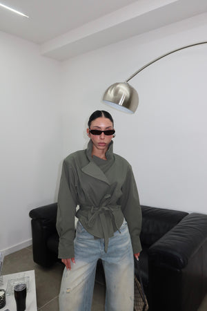 MiniTrench AVVITATO verde militare