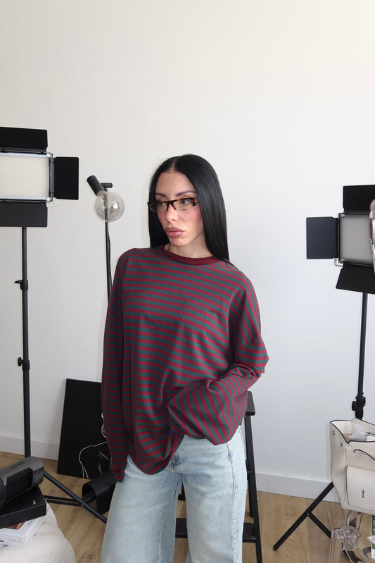 Maglia FREDDIE verde/bordeaux