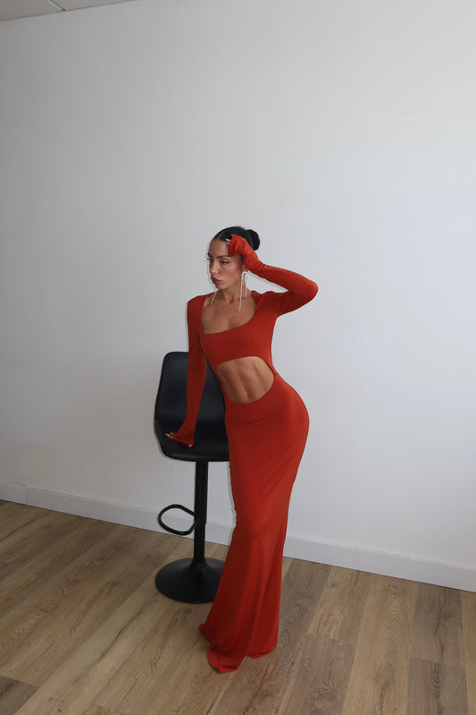 LongDress GISELLE mattone
