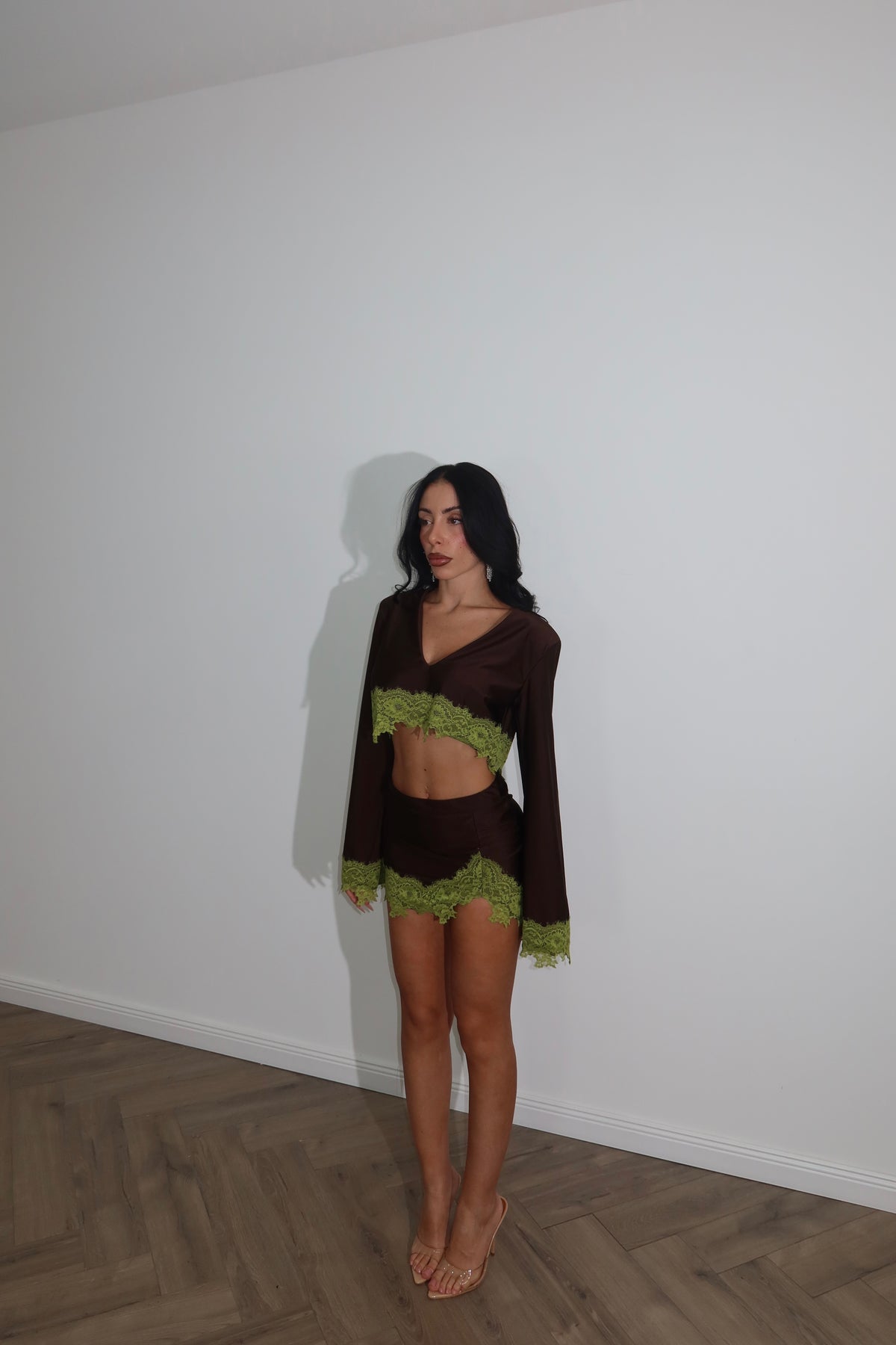 Cordset LUCKY choco/verde