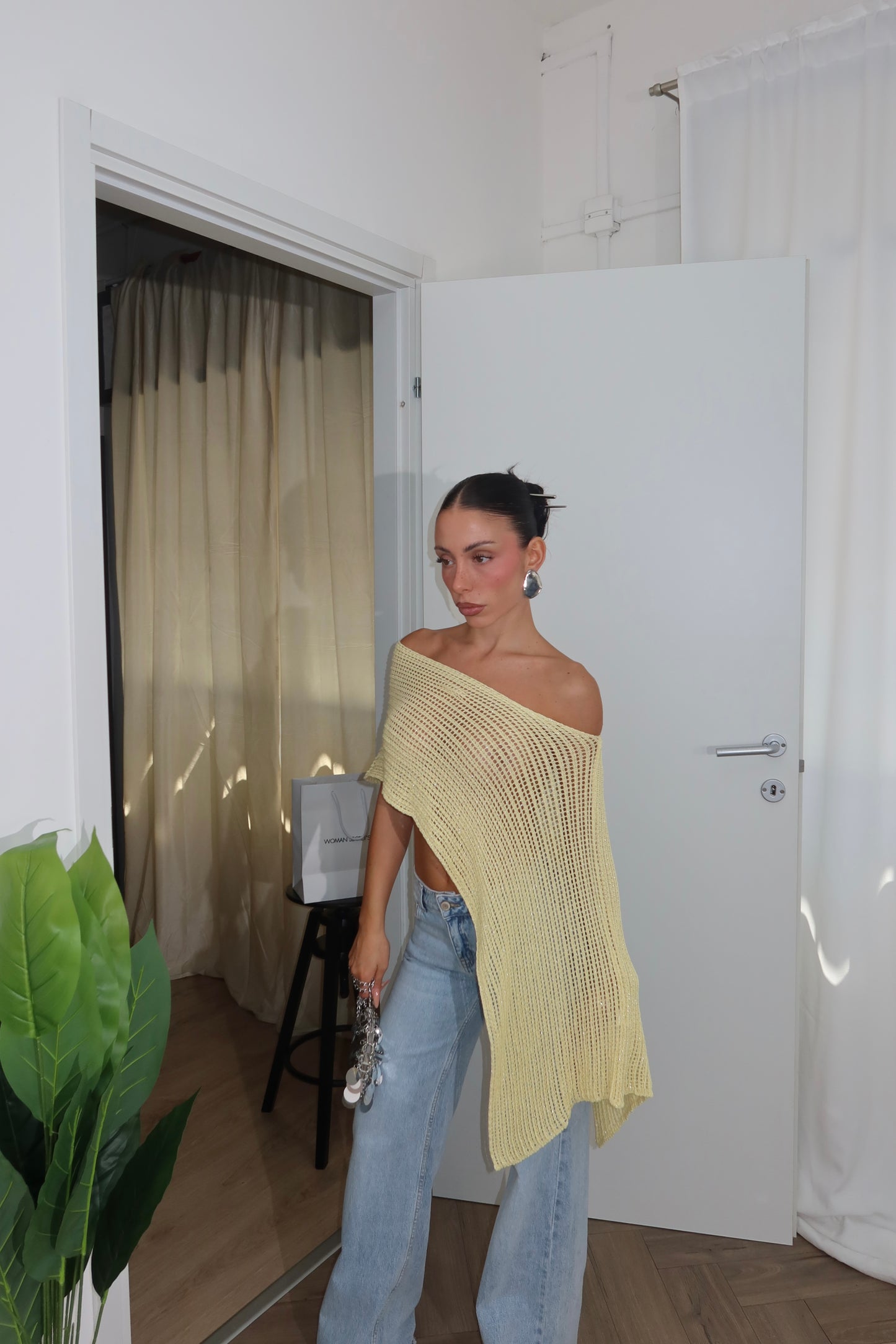 Maglia A RETE giallo