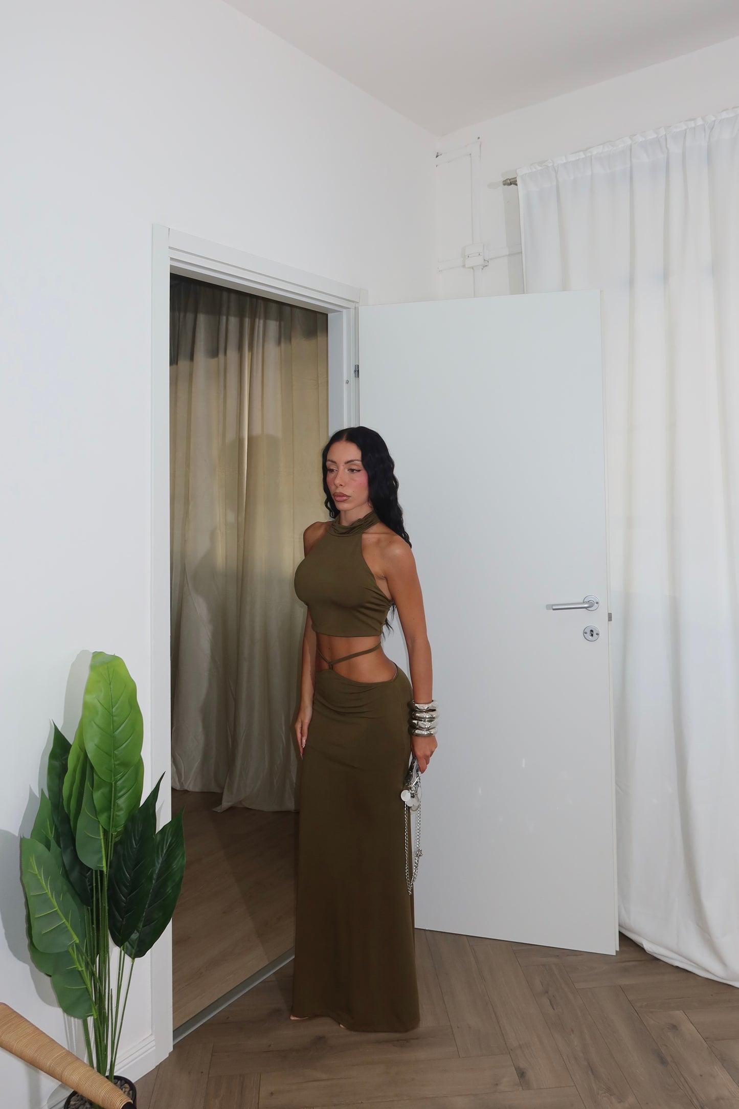 Cordset DAVINA verde militare