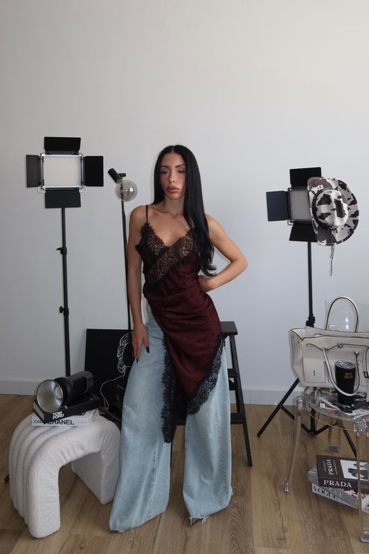 LongShirt POIS BY LUMINA bordeaux