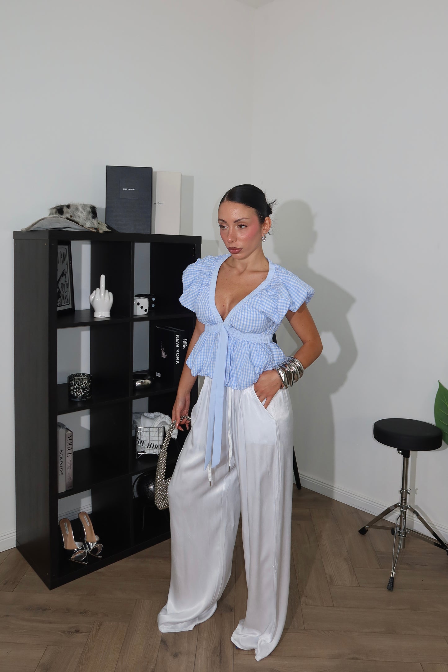 Pants SATIN bianco