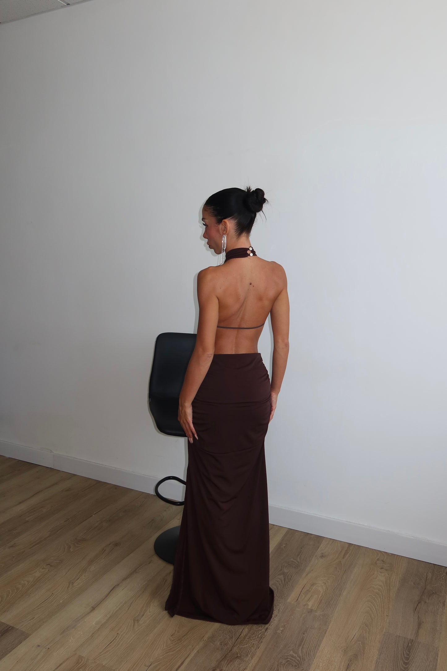 LongDress DUE DI PICCHE choco