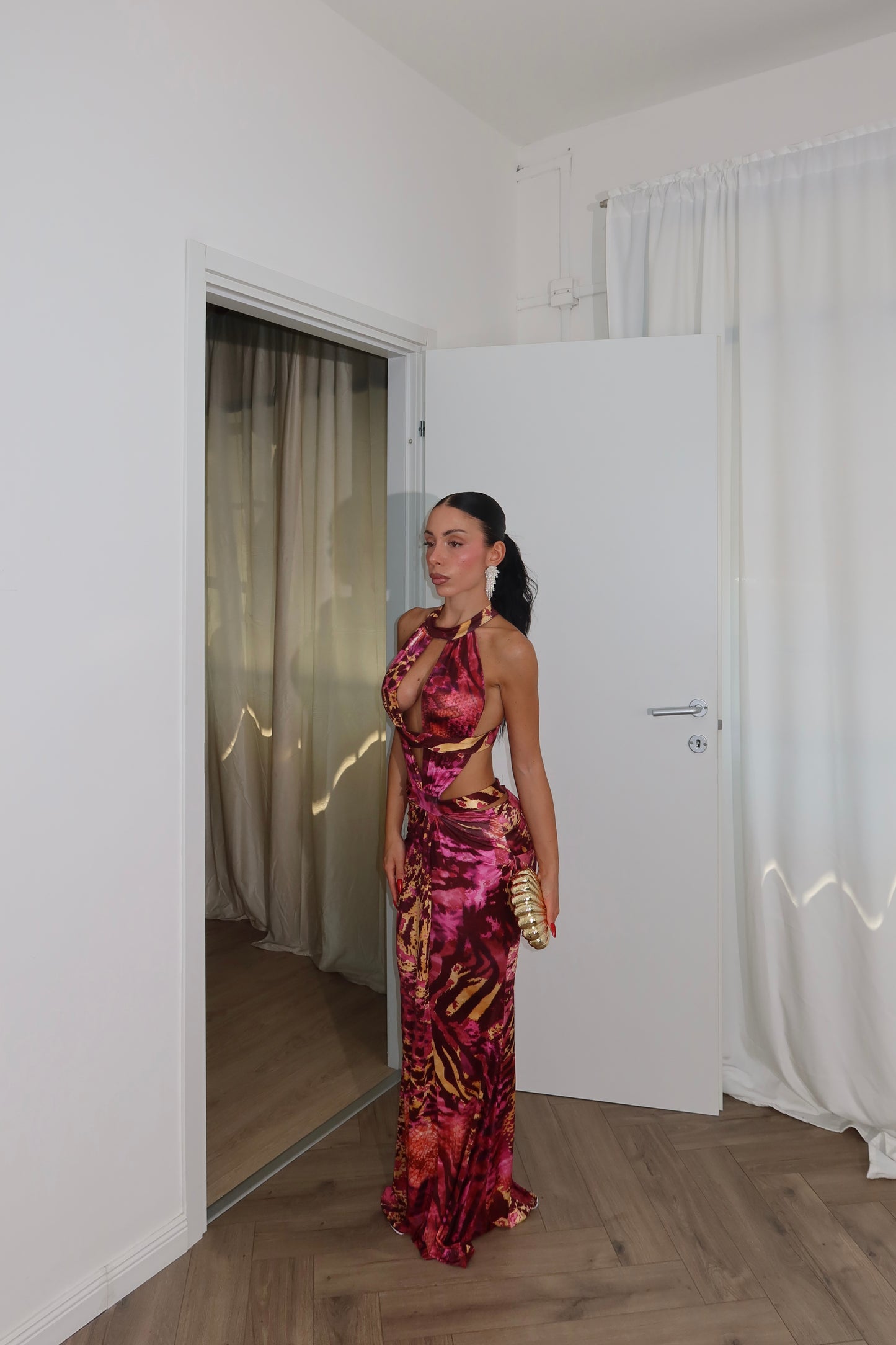 LongDress WEDDING DAY FLOREAL magenta