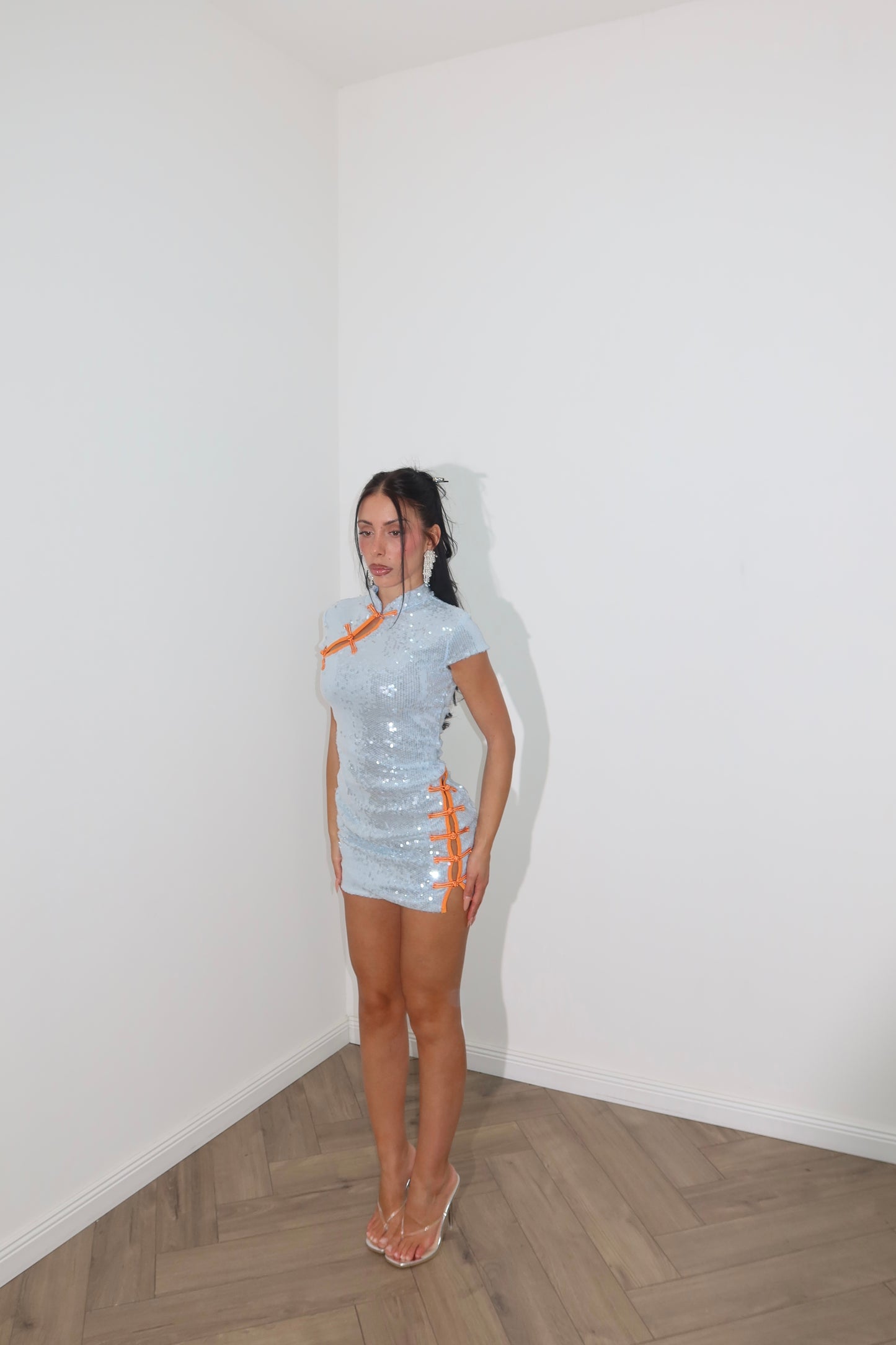 MiniDress SHINRIN PAILLETTES azzurro