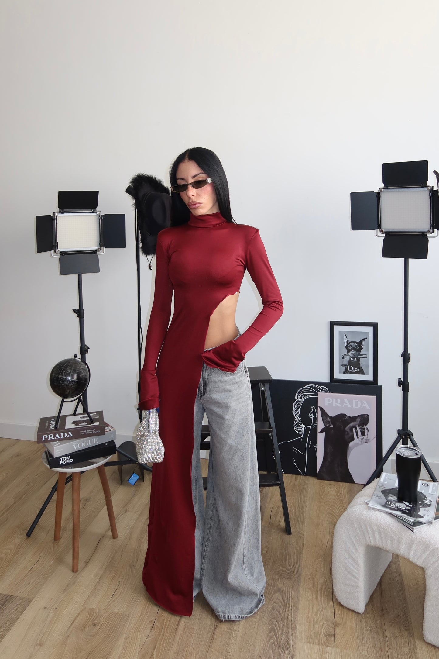 Maglia LEONIE bordeaux