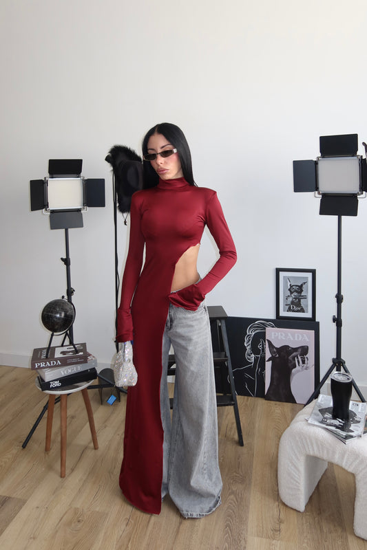 Maglia LEONIE bordeaux